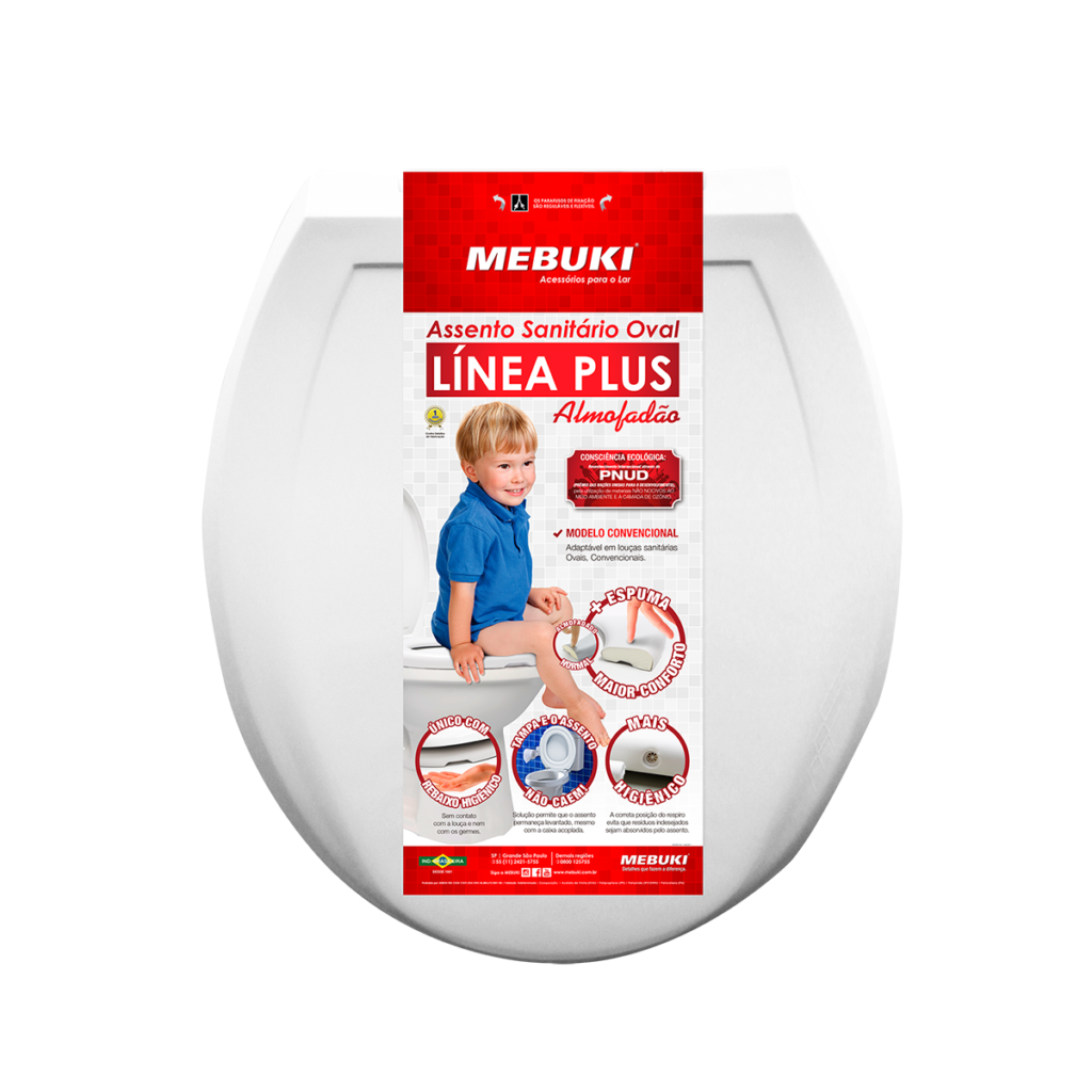 ASSENTO SANITÁRIO LÍNEA PLUS ALMOFADÃO